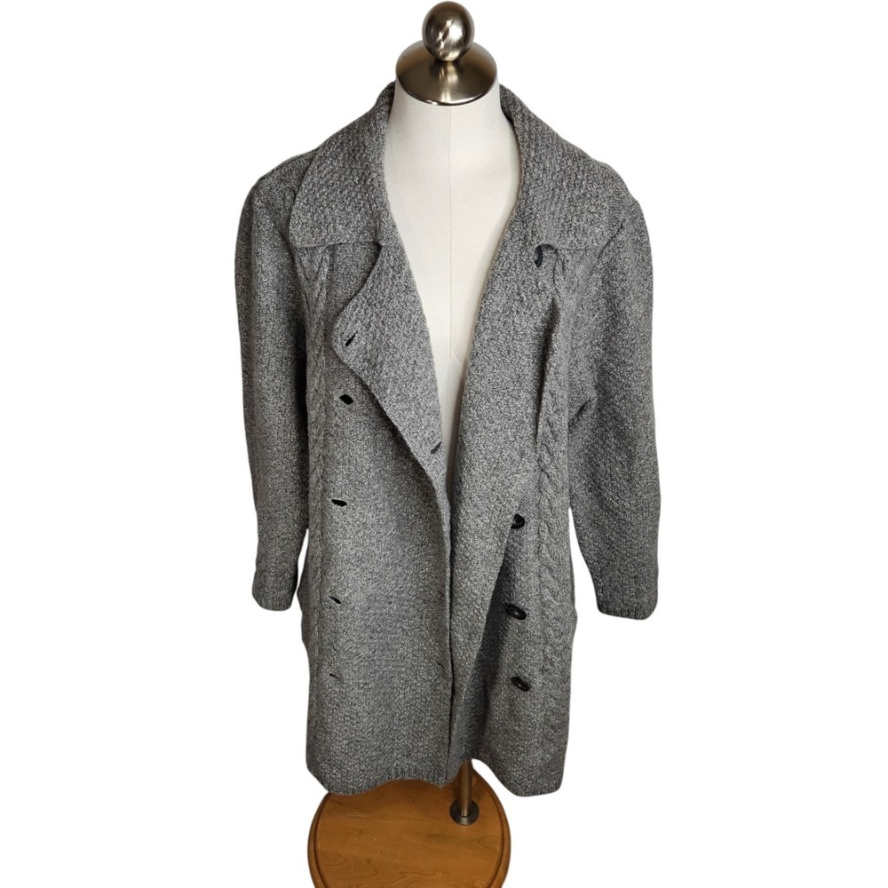 Pendleton Woolen Mills Womens Lambswool Blend Cardigan Sweater Gray Plus Size 2X - Picture 3 of 15